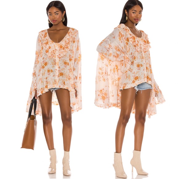 Free People Lorretta Printed Tunic XS NWOT - Picture 9 of 9